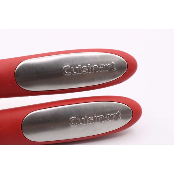 Cuisinart Red Handle Can Opener Manual Stainless Steel Kitchen Tool - Picture 2 of 7